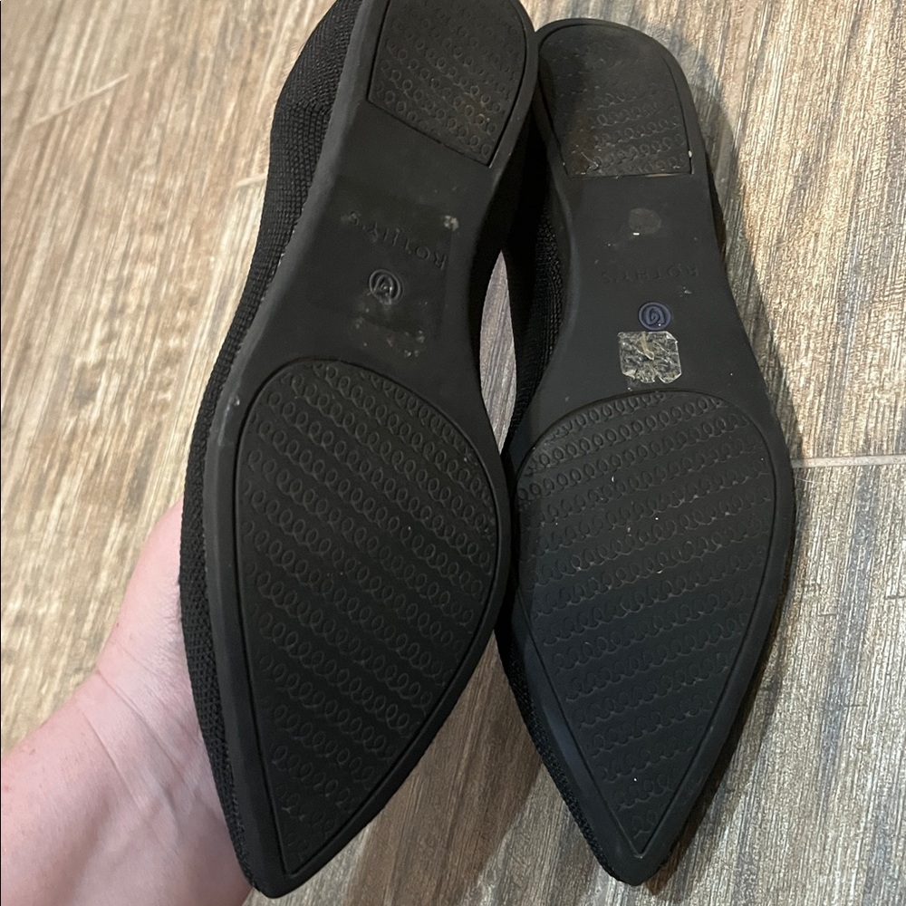 Rothy's Black The Point II Slip-On Shoes, Pointed-Toe Flats Machine Washable 8.5 - Picture 6 of 14